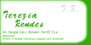 terezia rendes business card